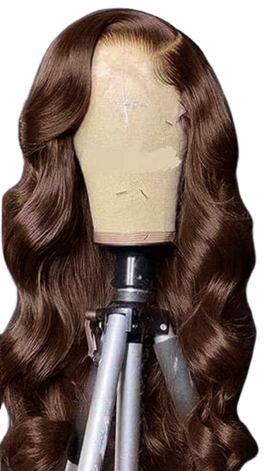 Perruque cheveux naturels Brésiliens Ondulé - Brune
