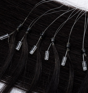 Extension à froid micro anneaux en cheveux 100% naturels - Brun