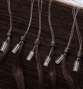 Extension à froid micro anneaux en cheveux 100% naturels - Brun