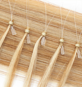 Extension à froid micro anneaux en cheveux 100% naturels - Blond