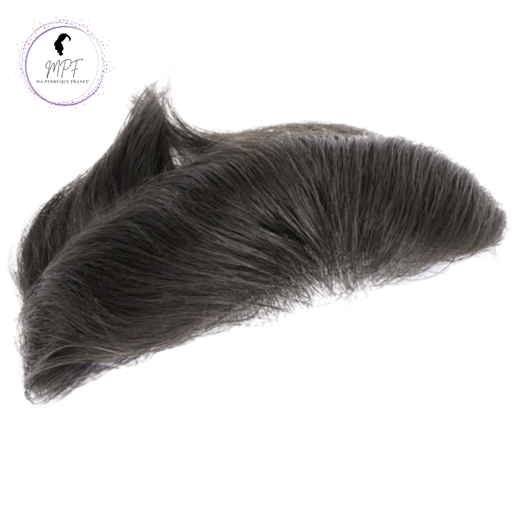 Complément capillaire frontal Homme - Brun 1 100% cheveux naturels