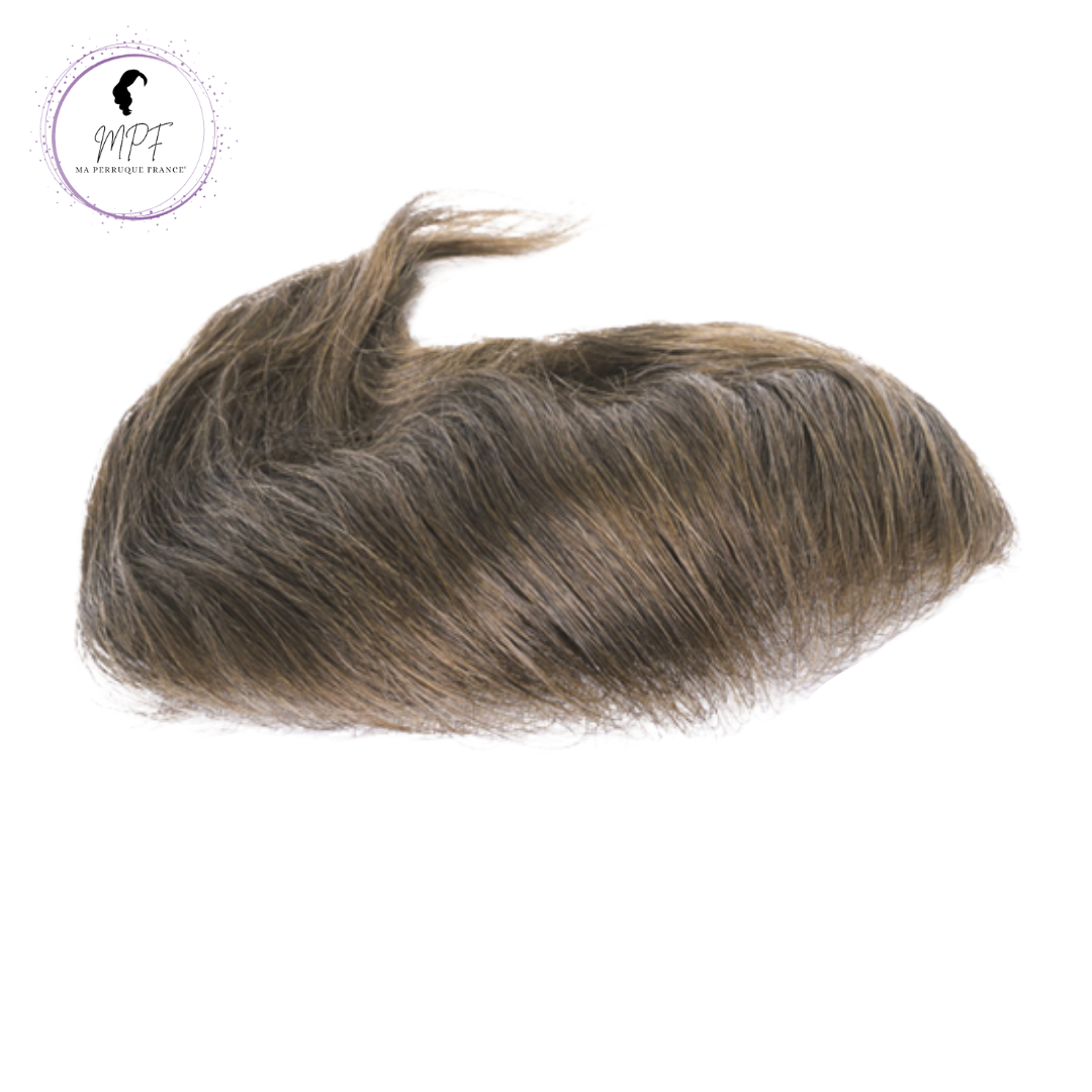 Complément capillaire frontal Homme - Chatain 100% cheveux naturels
