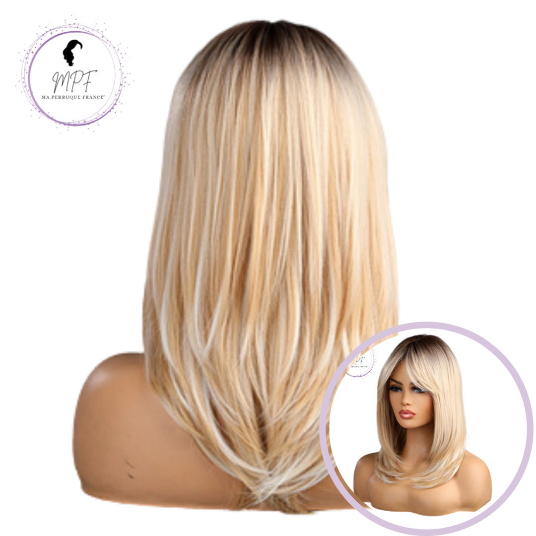 Perruque bob cheveux synthétiques