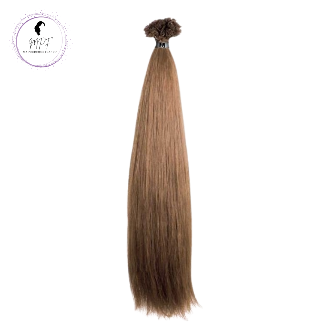 Extension à kératine en cheveux 100% naturels - Brun