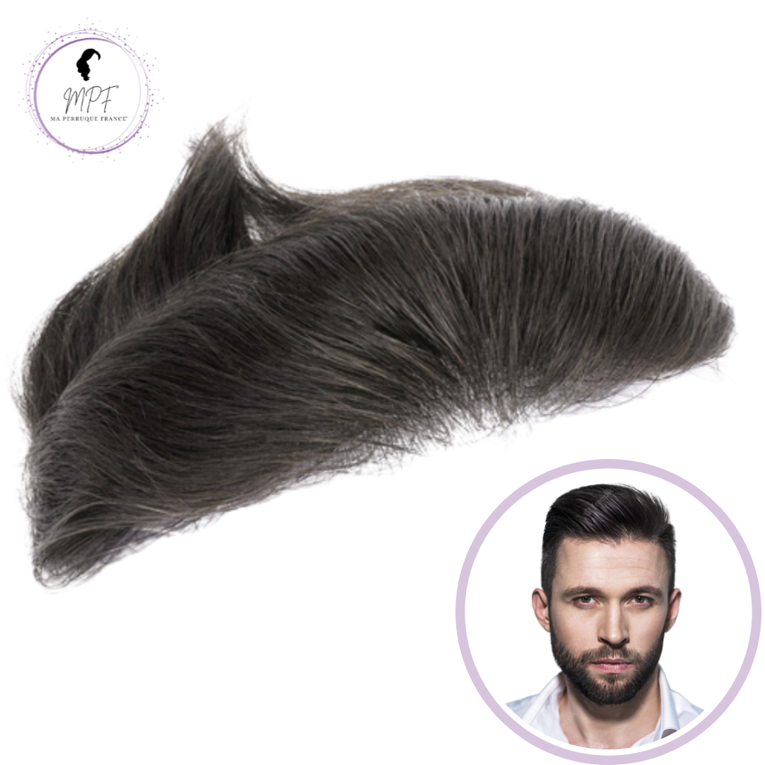 Perruque homme 100% cheveux naturel châtain clair ref ERIC 8 Perruque homme 100% cheveux naturel châtain clair ref ERIC 8