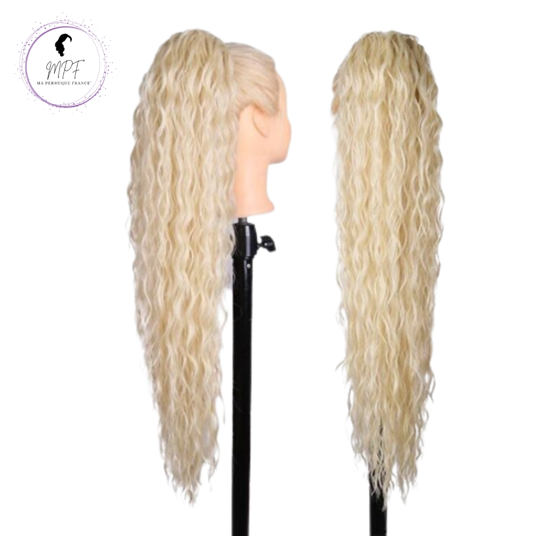 Extension ponytail synthétique ondulée Brazian wave- Blonde