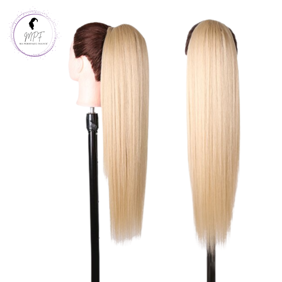 Extension ponytail synthétique lisse - Blonde