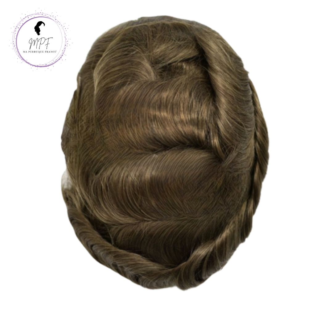 Complément capillaire Homme - Blond Foncé 100% cheveux naturels