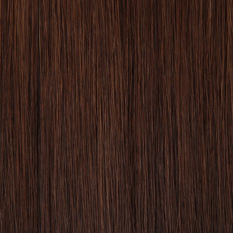Extension à clips en cheveux 100% naturels - Brun chocolat