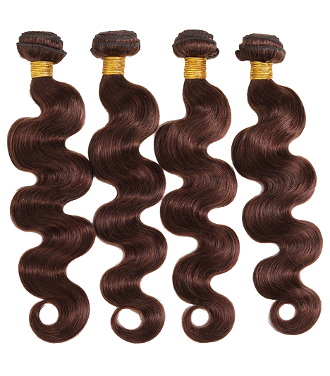 Tissage Brésilien en cheveux naturels - Ondulé Brun Chocolat