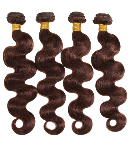 Tissage Brésilien en cheveux naturels - Ondulé Brun Chocolat