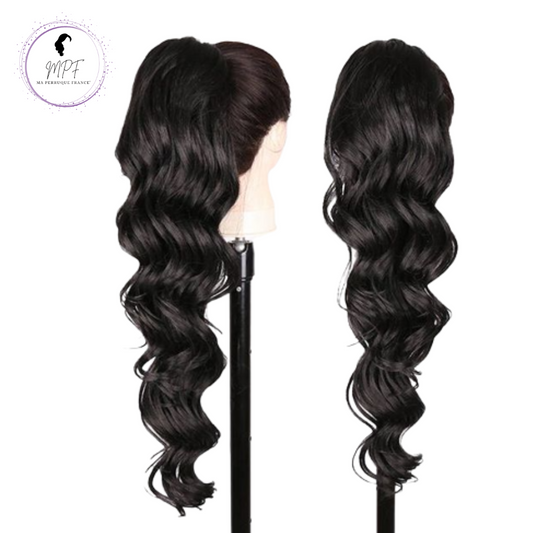 Extension ponytail synthétique ondulée Loose curl - Noire