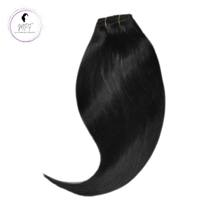 Extension à clips en cheveux 100% naturels - Brun Noir