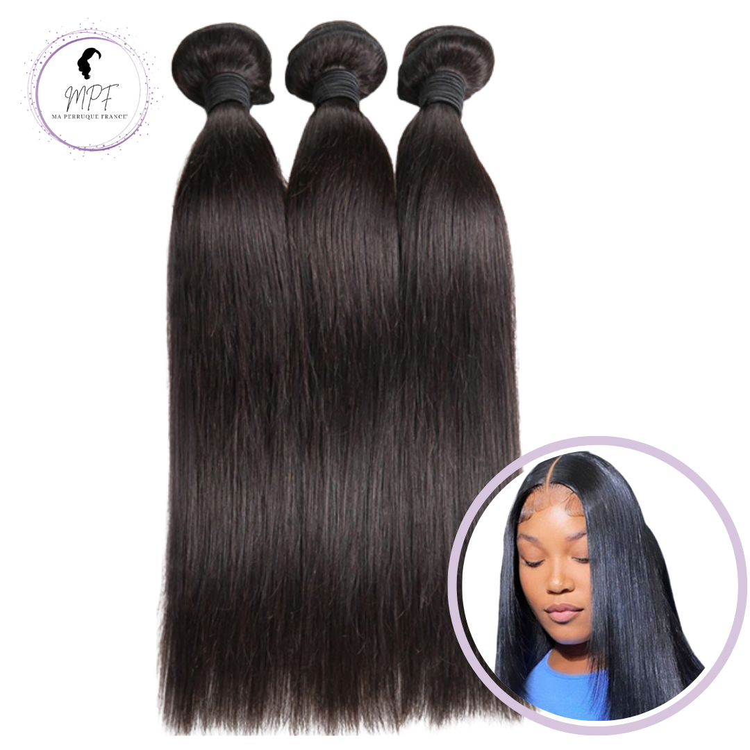 Tissage Brésilien en cheveux naturels - Lisse Brun